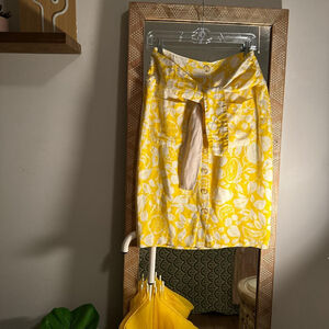 Anthropologie yellow skirt
